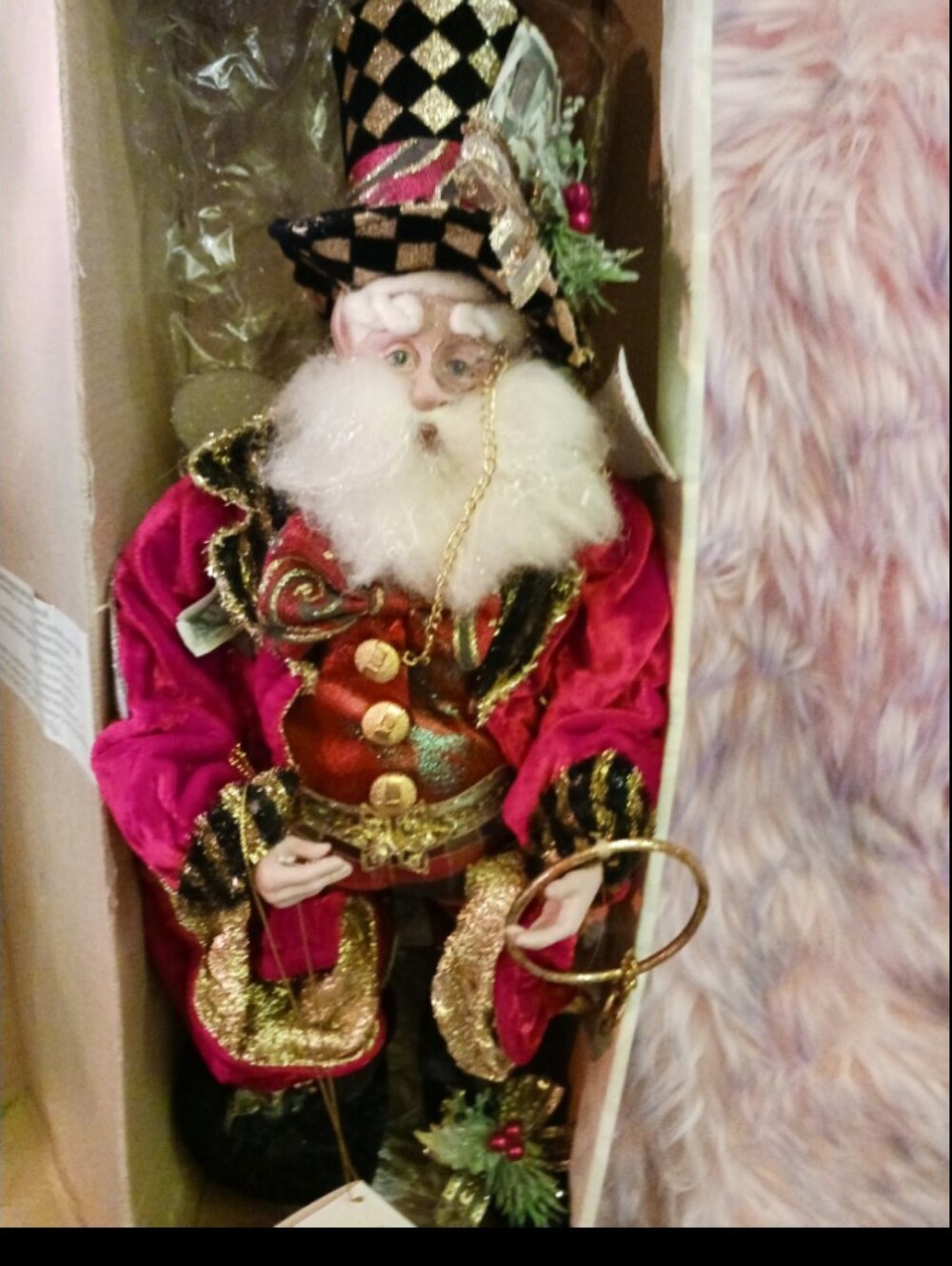 Ornate Red and Gold Holiday Mark Roberts Fairy Figurine 19 Inches
